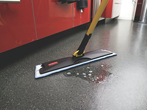 rubbermaid microfiber wet mop pad for professional cleaning blue 18 inch
