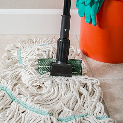 Black Vinyl Coated Metal Mop Handle for Jaw Style Mops