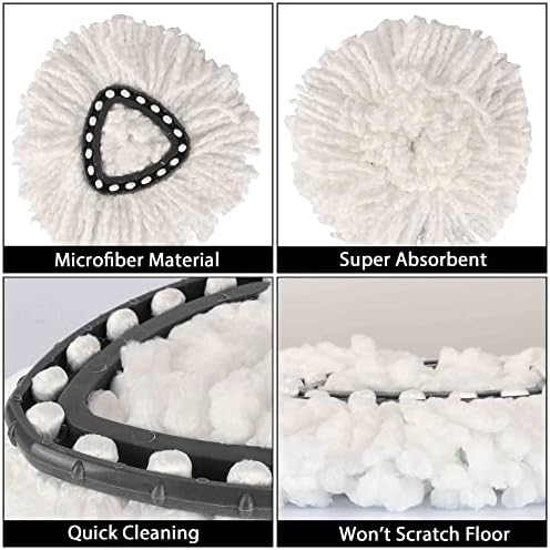 V-Chen 12 Pack Spin Mop Replacement Heads
