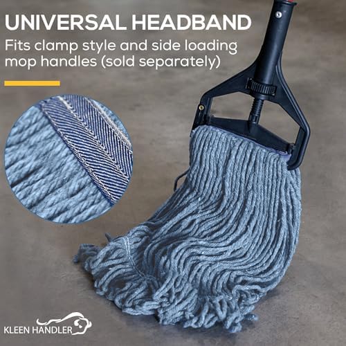 KLEEN HANDLER Heavy Duty Blue Mop Head Replacement Pack of 3