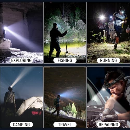 Vinderfine Headlamp Bright Adjustable Waterproof Reliable