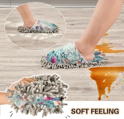 Watercolor Flower Kitchen Cleaning Slippers
