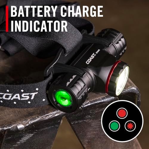 Coast XPH34R Rechargeable Headlamp with Dual Beam Magnetic Base