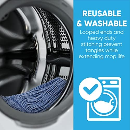 20oz Heavy Duty Mop Head Replacement 4 Pack