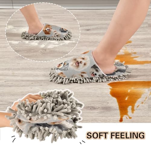 Microfiber Mop Slippers Eco-Friendly Non-Slip for Cleaning Floors