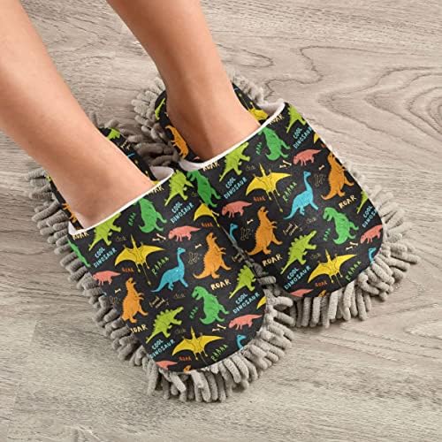 Stunning Dinosaurs Mop Slippers Functional and Fun for Home Office