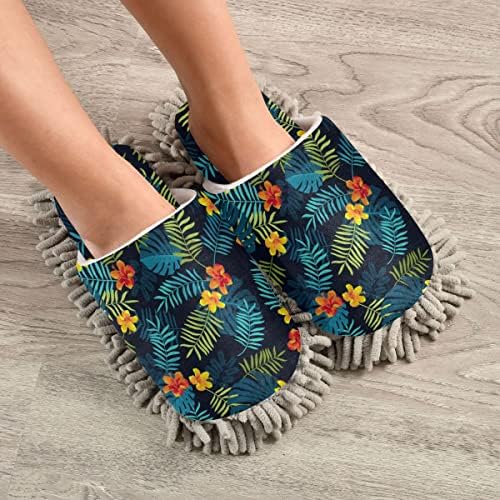Premium Comfort Hibiscus Floor Slippers for Mopping