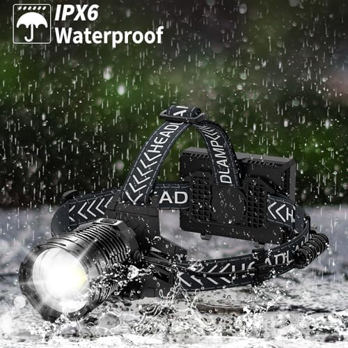 Sturdy 990000 Lumens Rechargeable Headlamp