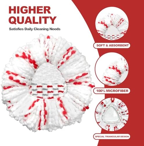 Koolstuffs Spin Mop Heads - 2-Pack with 40 More Power