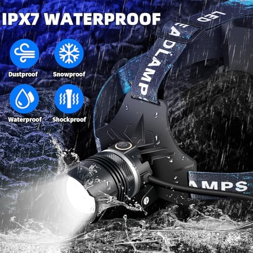 Rechargeable LED Headlamp with 5 Lighting Modes