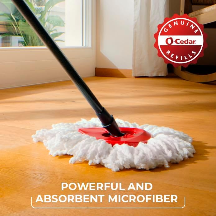 O-Cedar EasyWring Spin Mop Head Refill Pack of 2