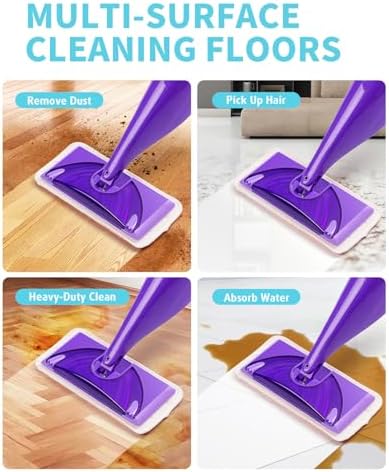 Power Scrubbing Reusable Mop Pads for Swiffer Wet Jet Mops 6 Pack