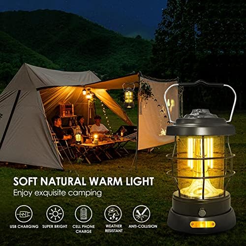 UniqueFire Rechargeable Emergency Camp Lantern 1500LM Dimmable LED Lantern Waterproof High Brightness