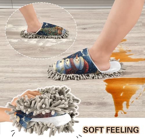 Running Bear Snowman Mop Slippers
