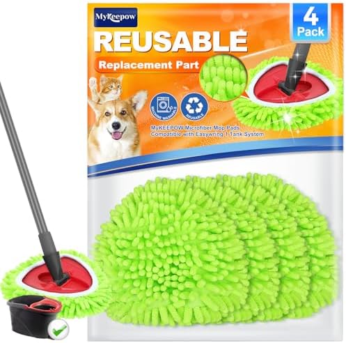 4 Pack Mop Pad Replacement for O-Cedar Spin Mop System