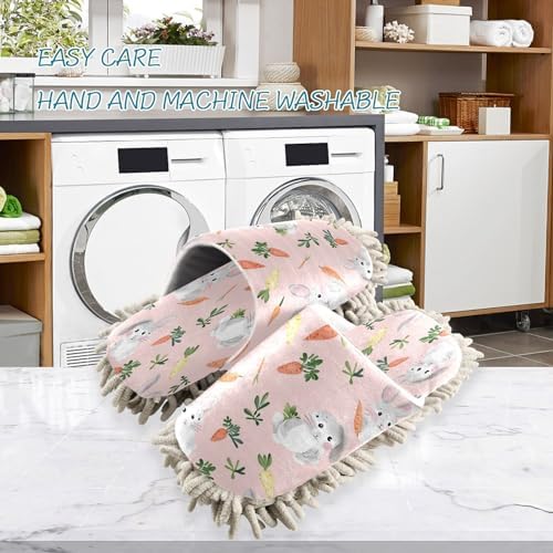 Keep Feet Comfortable for Cleaning - Soft Microfiber Slippers for House