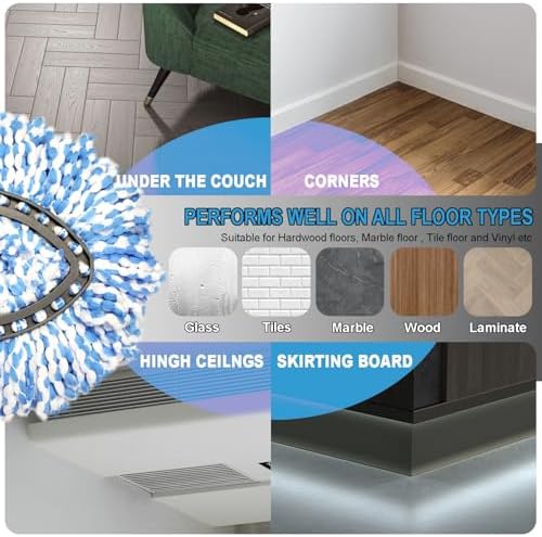 Easywring 1-Tank System Replacement Head O-cedar Spin Mop 3-Pack