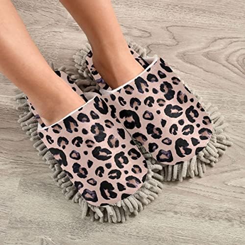 Leopard Mop House Slippers Perfect for Floors