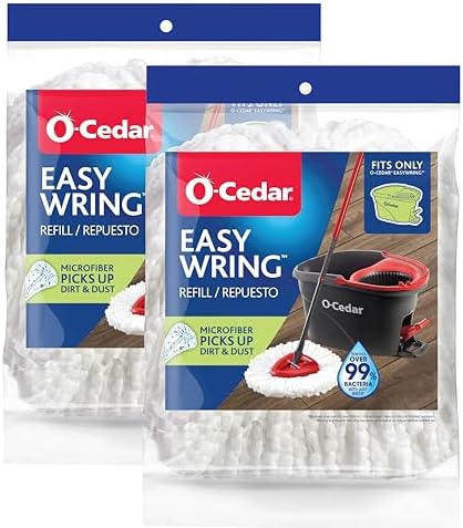O-Cedar EasyWring Spin Mop Head Refill Pack of 2
