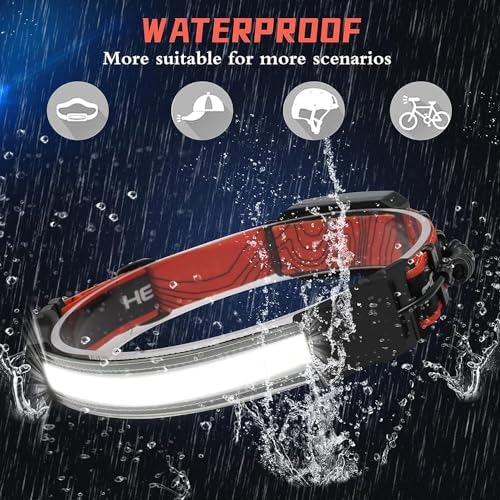 Aikertec Rechargeable Headlamp 4-Pack with 1500LM Brightness