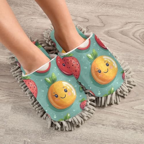 Adorable Fruits Microfiber Slippers for Mopping