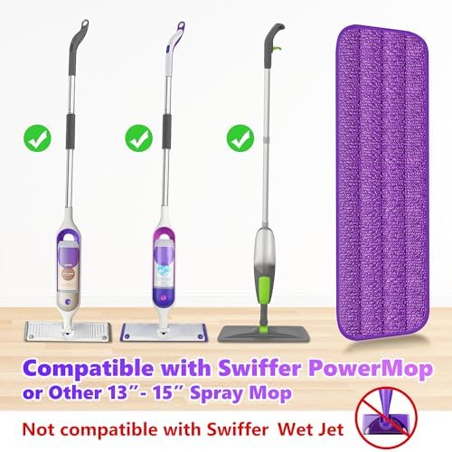 ILAVCOOL Reusable Mop Pads for Swiffer PowerMop Wood Floors
