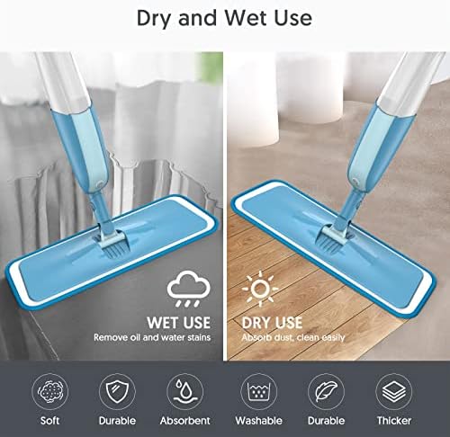 7-Piece Reusable Microfiber Mop Pads for Swiffer PowerMop 153x51in Square