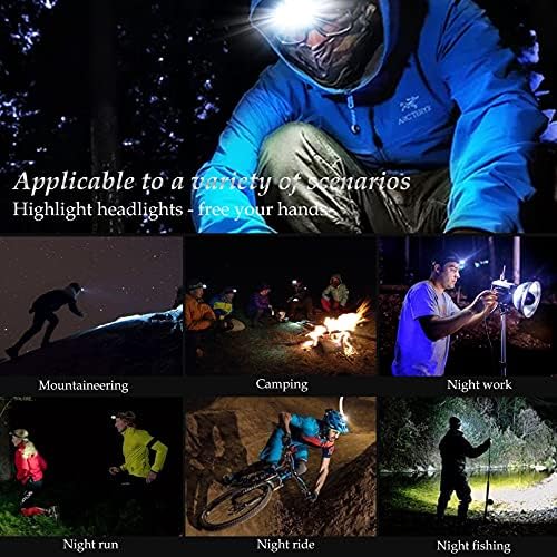 DARKBEAM Rechargeable Headlamp with COB Light and Red Strobe 2000 Lumen