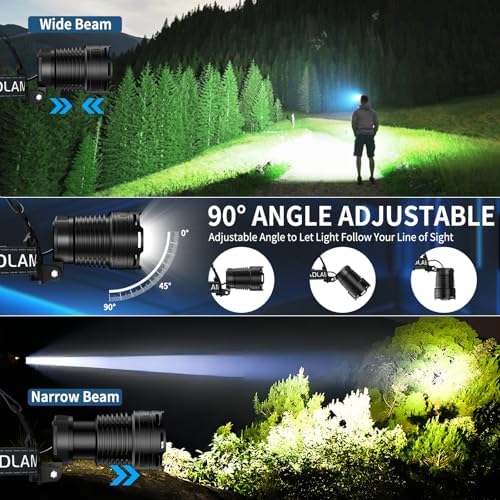 Sturdy 990000 Lumens Rechargeable Headlamp