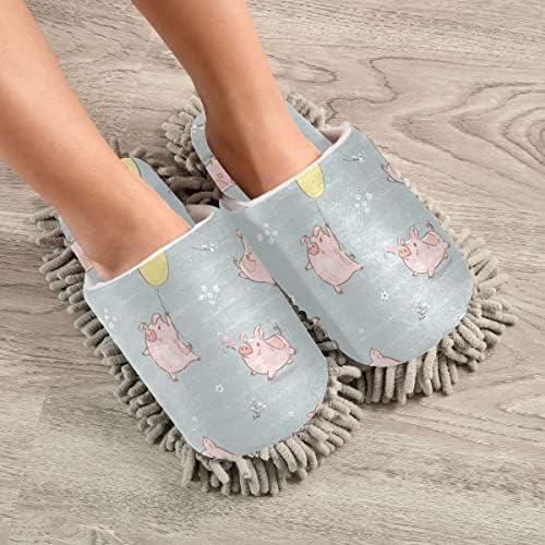 DOMIKING Pigs Mop Slipper for Easy Floor Cleaning