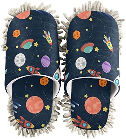 Space Rocket Mop Slipper Set