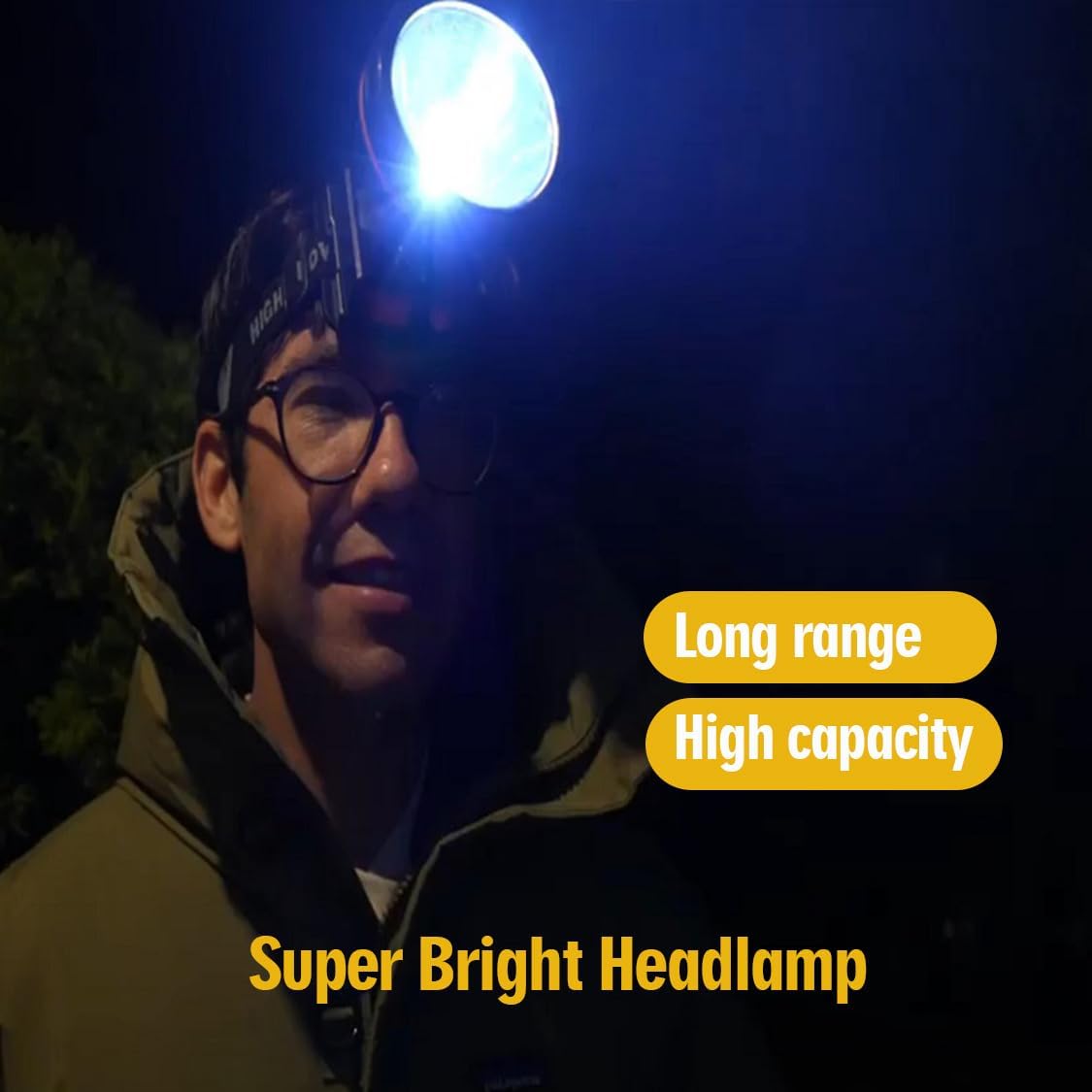 Rechargeable LED Spotlight for Large Outdoor Use