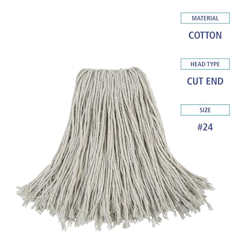 Durable Cut-End Wet Mop Head 12Box White