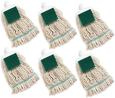 12 oz Libman 6-Piece 4-Ply Recycled Cotton Wet Mop Heads
