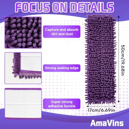 AmaVins 2-Pack Pet System Microfiber Mop Pad with Bona Mop Compatibility