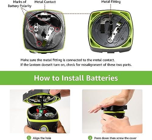 Lighting EVER 1000LM LED Camping Lantern - Waterproof Bright and Portable