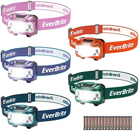 EverBrite 5-Piece Headlamp Set - Red Memory Function with Child-Friendly Design