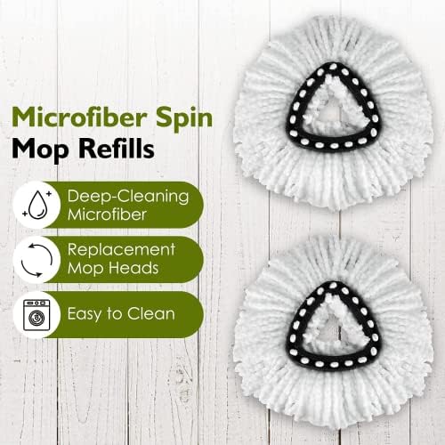4-Piece Reusable Spin Mop Heads