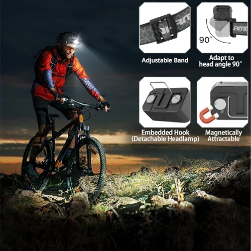 2500 LUMEN RECHARGEABLE HEADLAMP WITH 7 MODES