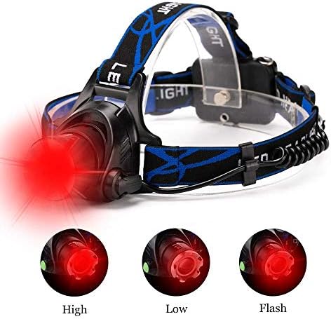 WindFire Bright Red Headlamp - Super Bright Red Light Hunt Mode Rechargeable