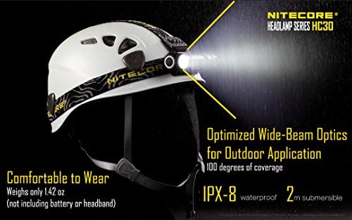 Nitecore HC30 1000 Lumens Rechargeable Headlamp Bundle