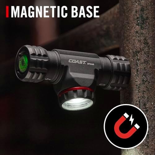 Coast XPH34R Rechargeable Headlamp with Dual Beam Magnetic Base