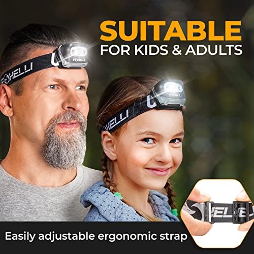 Foxelli SuperBright LED Headlamp Flashlight