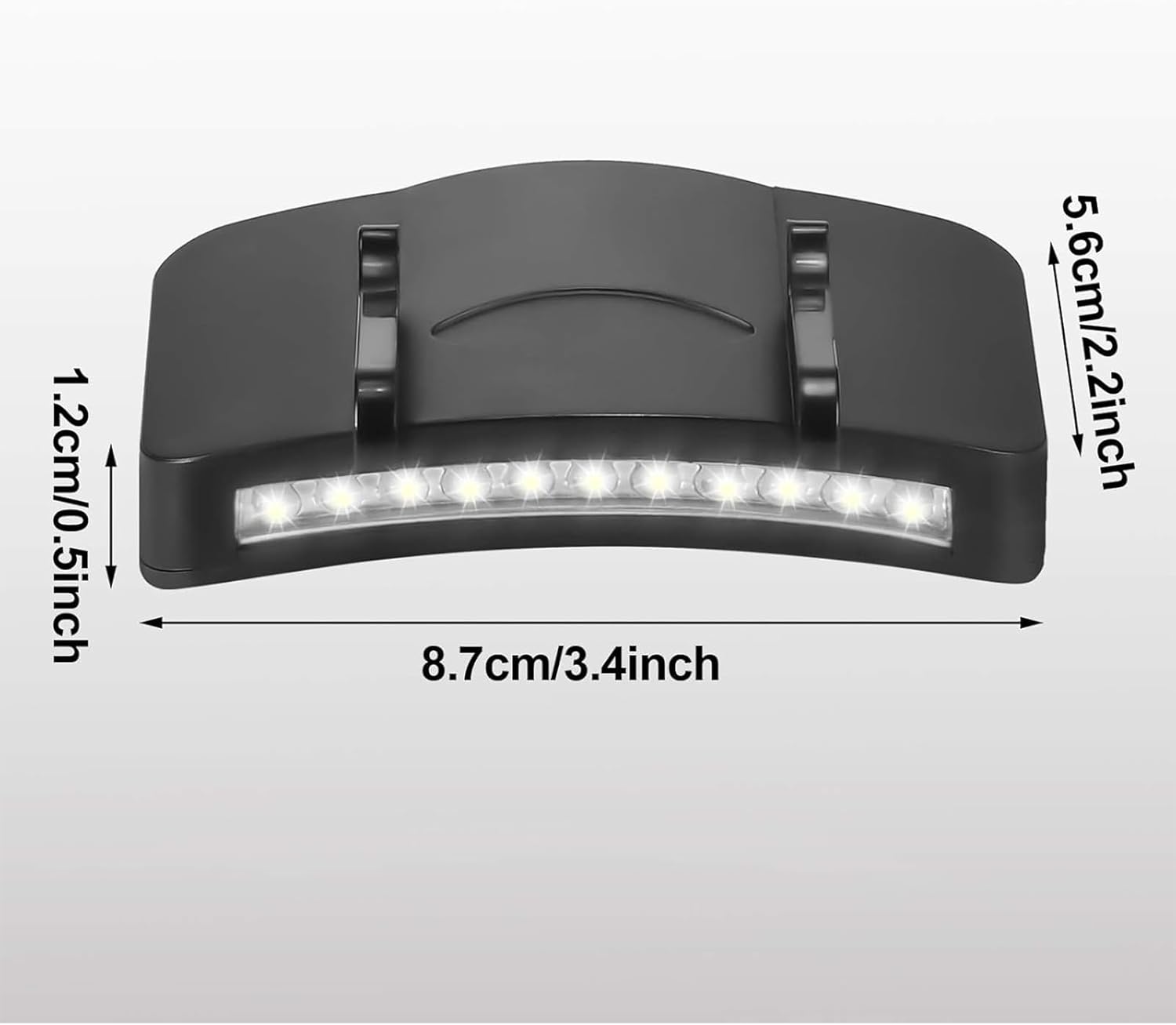 Mudder 2-Piece Battery-Operated LED Hat Clip Lights