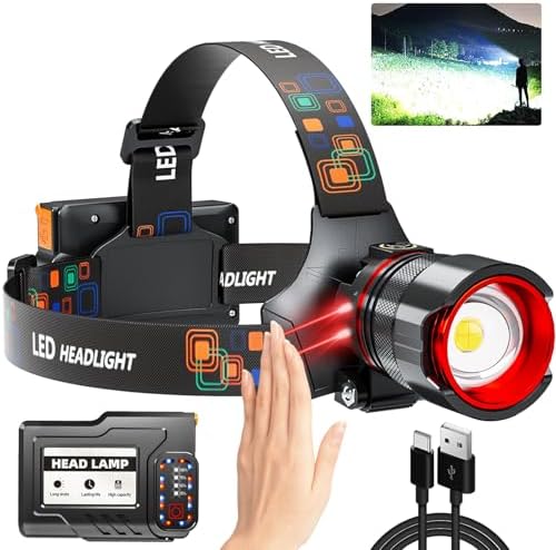 YUSEUBRechargeable Headlamp 900000 High Lumens