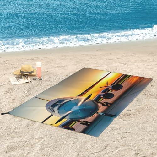 Aircraft Plane Sunset Quick Dry Towel