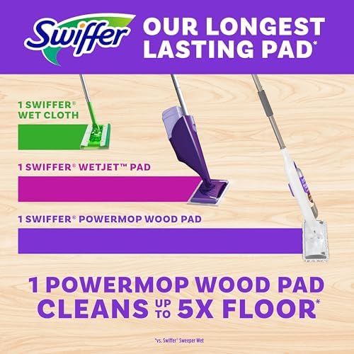 Swiffer PowerMop Wood Mopping Pad 11 Piece Set