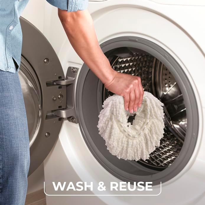 O-Cedar EasyWring Spin Mop Head Refill Pack of 2