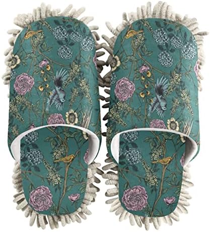 Floral Mop Slippers for Easy Floor Cleaning