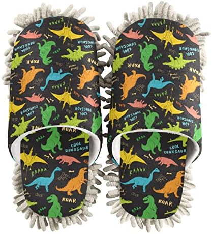 Stunning Dinosaurs Mop Slippers Functional and Fun for Home Office